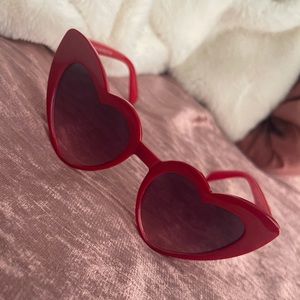 Red Heart Shaped Sunglasses